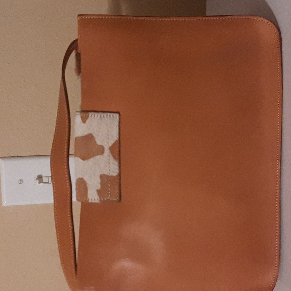 Cowhide/Leather Tan Handbag - image 2